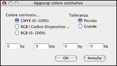 SPOT-ON 70 4 Selezionare Sostituzione colori. 5 Fare clic su Stampa. Il lavoro viene stampato con il colore sostitutivo definito in Spot-On.