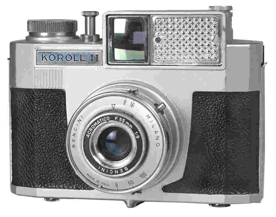 Scheda fotocamere n. 23 KOROLL II / KOROLL 2 SCHEDA TECNICA Modello Costruttore KOROLL II Bencini Tempi otturatore Anno presentazione 1962 ca.
