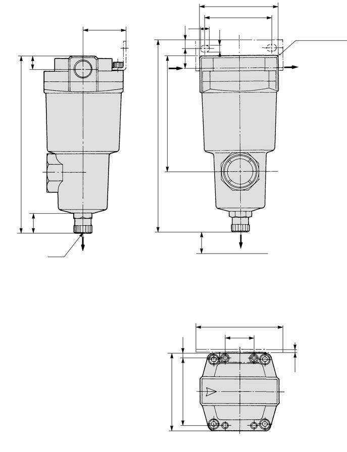 Separatore di condensa Serie AMG Dimensioni AMG650 Scarico automatico D: Con scarico automatico (N.A.) 160 85 15 11 150 Squadretta (accessorio) Rubinetto di scarico: Nero 32 311 M5 180 76 160 136 4.