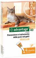 14 ANTIPARASSITARI ADVANTAGE per gatti. Confezione da 4 pipette Cod.