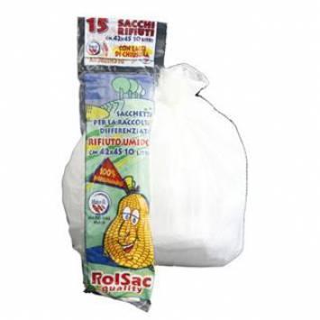 Codice: 544540 SACCHI PER RIFIUTI BIODEGRADABILI CAGLIPLAST - 10 L - 0,019 MY - BIANCO - 10130 (CONF.