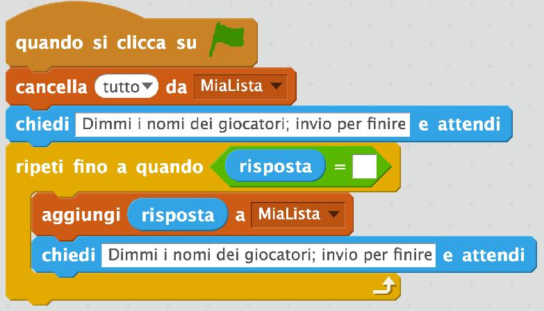 Utilizzi più sofisticati Questo script chiede