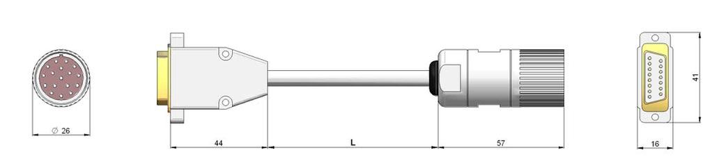 CAVO SEGNALE 07 Cavo Trasduttore 17pin M23-15pin D Type Lato Motore CONNESSIONI Lato Azionamento Encoder TTL Encoder SinCos Pin Colore Pin FUNZIONI FUNZIONI 1 GRIGIO-ROSA 1 HALL W HALL W 2