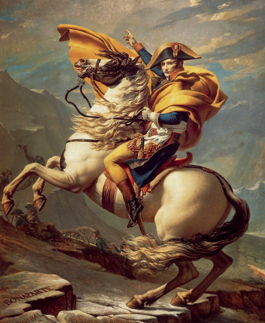 Bonaparte valica le alpi al passo del Gran S.Bernardo, 1800-1801.