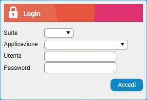 2.3 Accesso applicativo Per accedere al software on-line: collegarsi al portale selezionare l applicazione desiderata inserire le login (username e password) cliccare sul pulsante accedi.