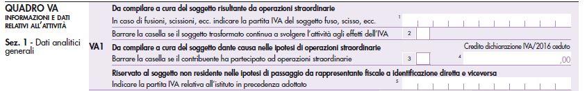 COME SI COMPILA Il Quadro è suddiviso in 2 Sezioni: 1) Dati analitici generali; 2) Dati riepilogativi relativi a tutte le attività.