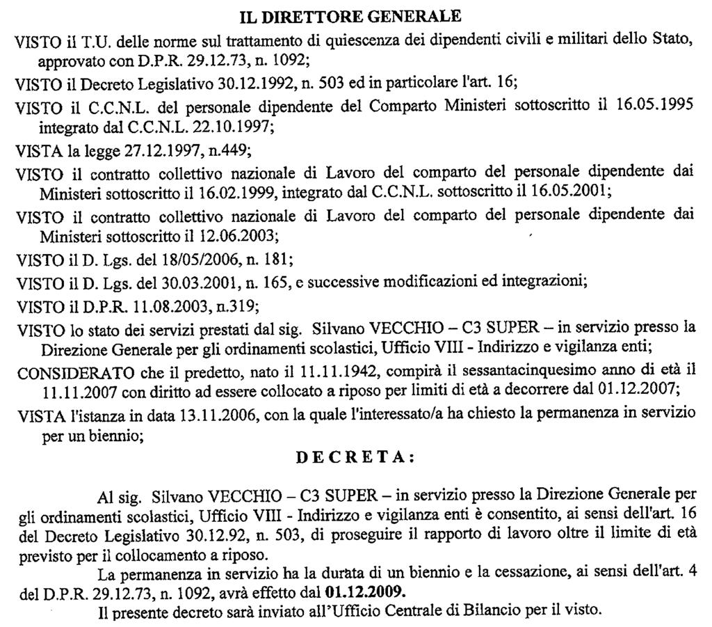 (D.D. 22 febbraio 2007 - Visto e registrato all'ufficio centrale del