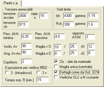 gamma Coefficiente di sicurezza relativo al cls, dipendente dal tipo di verifica eseguita (stati limite ultimi D.M. 09/01/96 par. 4.0.2 prospetto 6-1); Perc.