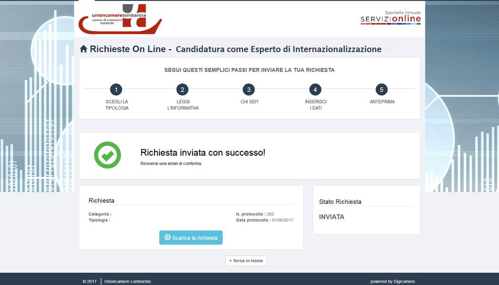 Candidatura come esperto di internazionalizzazione 2018/2019 Non è possibile caricare un