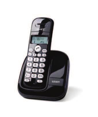 TELECOMUNICAZIONI TELEFONI CORDLESS SLIM Telefono cordless Dect Gap ECO mode: basse emissioni radio Display LCD 1 riga + 1 di icone Identificativo del