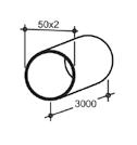 Ø30x3 in bars of mm 3000 ST 200 PS 213 DX Profilo Ø 50x2 in barre da mm 3000 Profile Ø50x2 in bars of mm 3000 Tappo in alluminio per SU