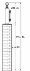 SOPRAMURETTO UPPER WALL CON FISSAGGIO SOPRAMURETTO E VETRO INTERNO WITH UPPERWALL AND INTERNAL GLASS FIXING SIA PER USO INTERNO CHE ESTERNO BOTH FOR INTERNAL AND EXTERNAL USE CORRI MANO - HANDRAIL