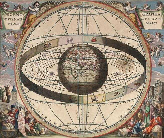 COSMOLOGIA ARISTOTELICO-TOLEMAICA: L'Universo di Aristotele ha due sfere: una Terrestre e una celeste. Nei cieli non valevano le leggi fisiche della Terra.
