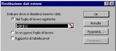 STATISTICHE - AD HOC WINDOWS Elaborazione dati in Excel Usando l opzione Restituisci