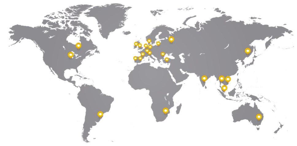 Dia-Mart Group France Pragma Consulting UK Retail Institute Scandinavia Denmark; Sweden; Norway Kiss Retail Spain Fuhrer & Hotz Switzerland Gruppe Nymphenburg Germany IRG