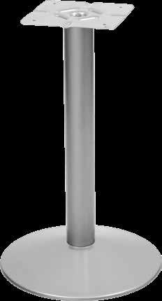 EXTRABAR A/B Basamento in lamiera Ø 46 (A) Ø 52 (B) cm. Colonna in tubo di acciaio Ø 80 mm. Smontabile.