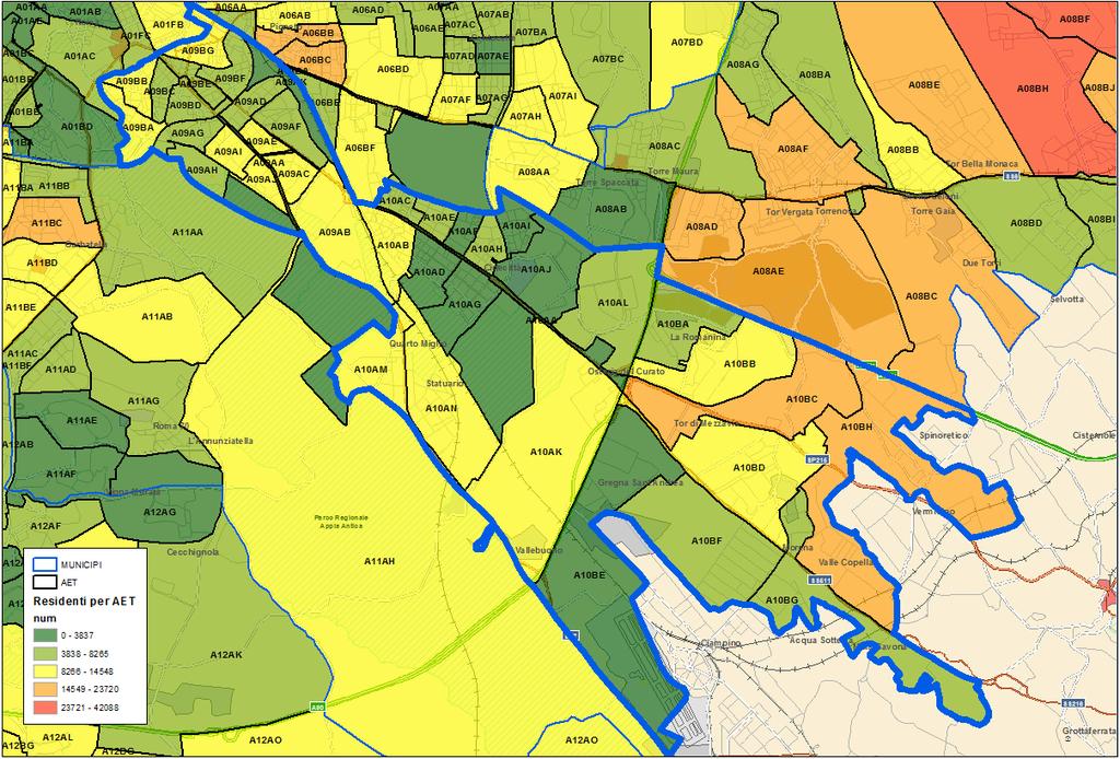 Anagrafica del Municipio VII Distribuzione