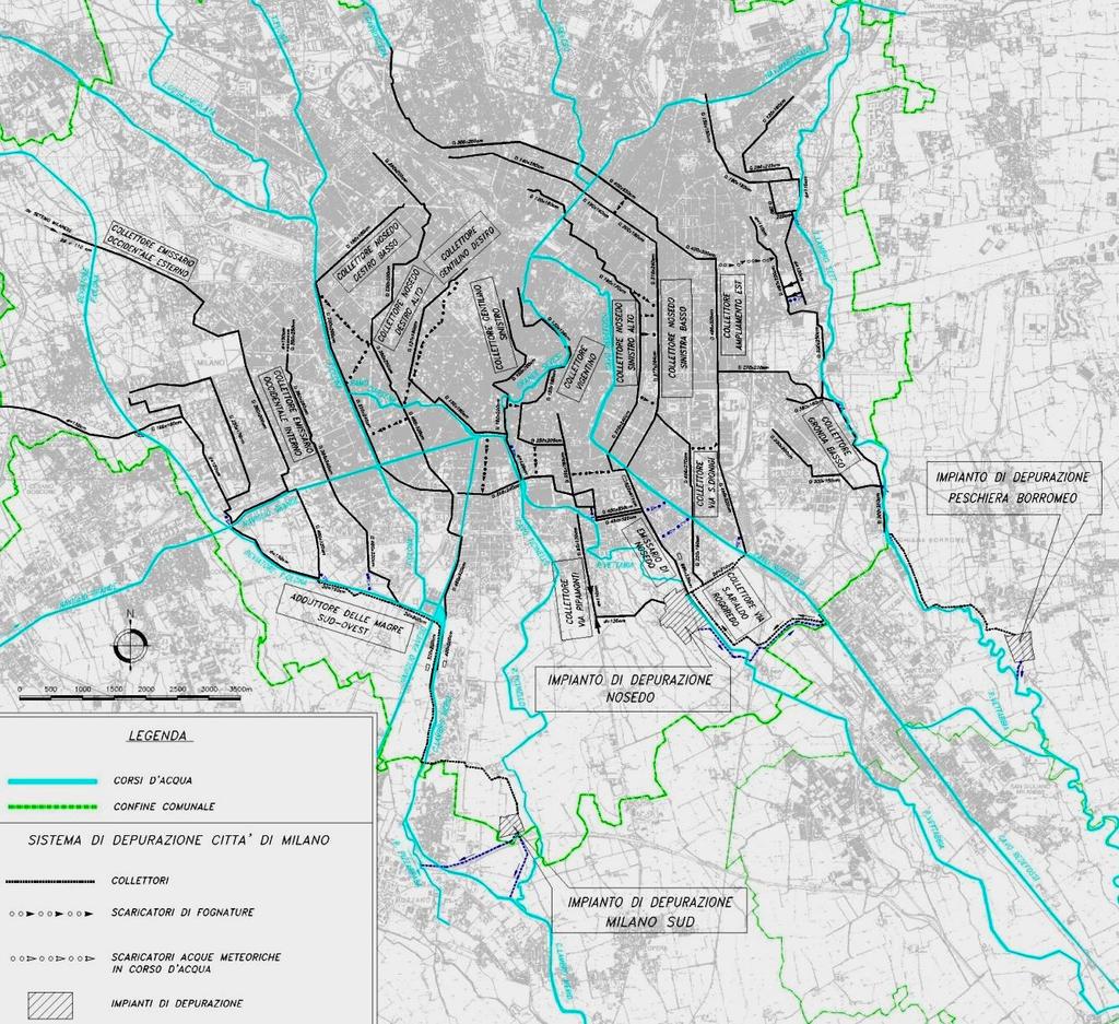 L assetto idraulico complessivo del nord Milano Il territorio è interessato da 5 sistemi idrici: 1. Il sistema fluviale 2. Il sistema dei Navigli 3. Il sistema dei canali scolmatori 4.