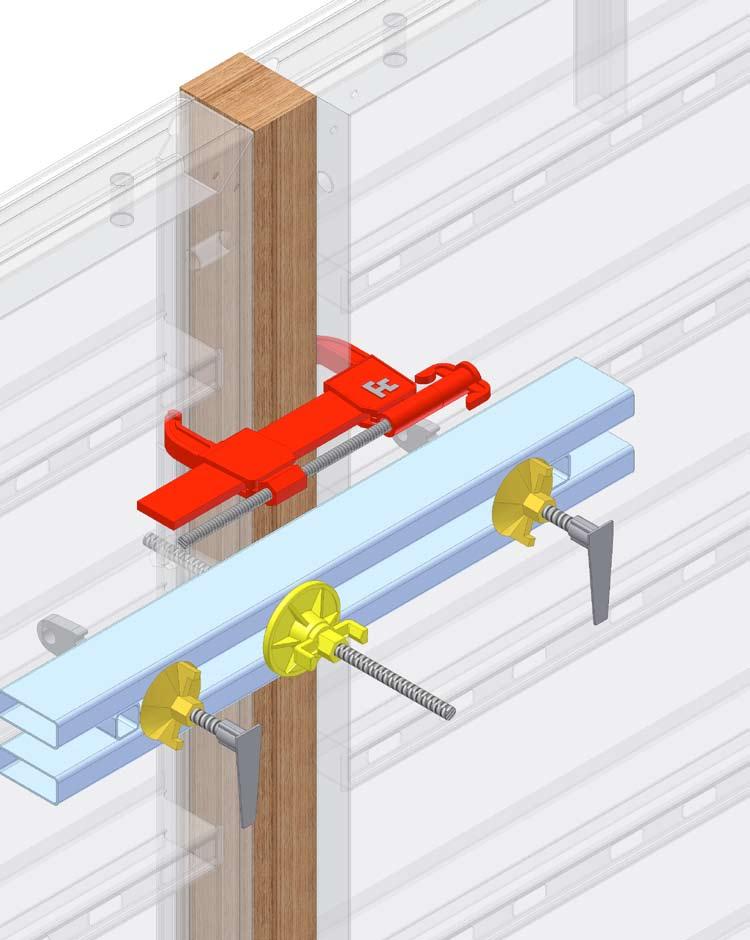 accessories used for compensation accessori utilizzati per la compensazione 01 Multi function clamp cod. CC0009 Morsa di compensazione cod. CC0009 02 Universal waling cod. CC0011 cod.