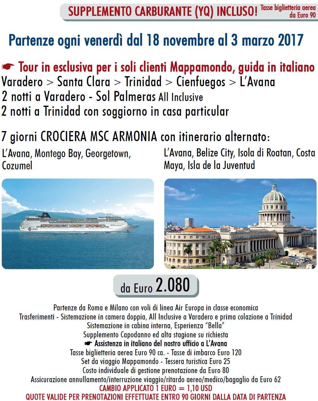 CUBA CON MSC CROCIERE VARADERO,