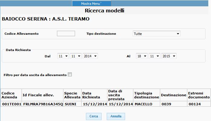 Da tal maschra si slziona il modllo rlativo l allvamnto d intrss da rifiutar il sistma visualizza la sgunt figura: Rdatto