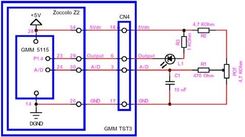 Esempio.062. A/D Converter. Gestione di una Finestra di Soglia di Intervento, con Isteresi, e Pilotaggio di una Uscita.