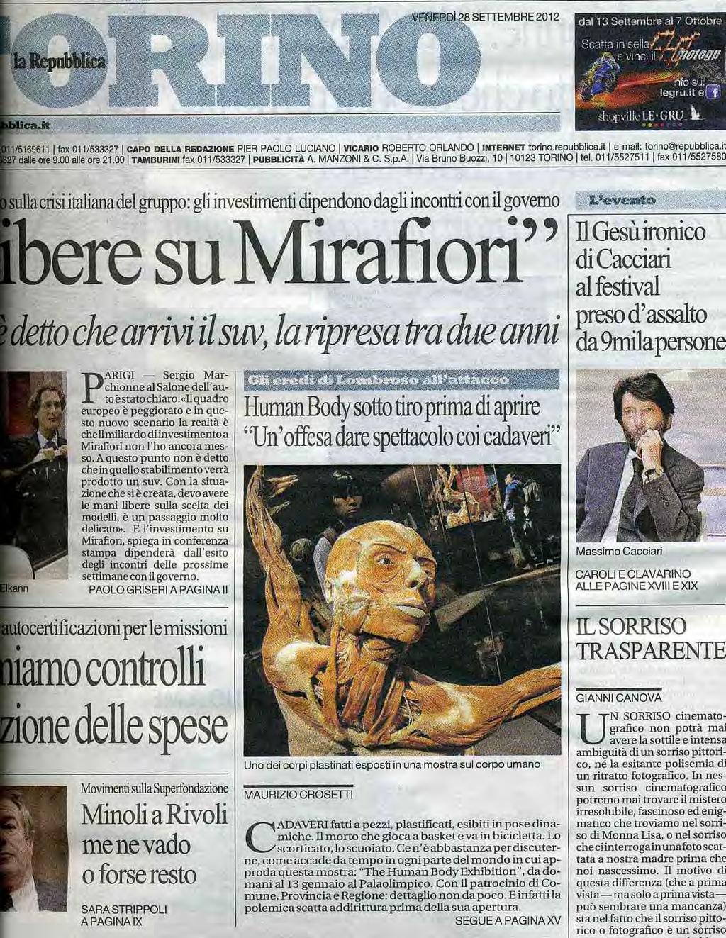 La Repubblica - Torino Data: 28