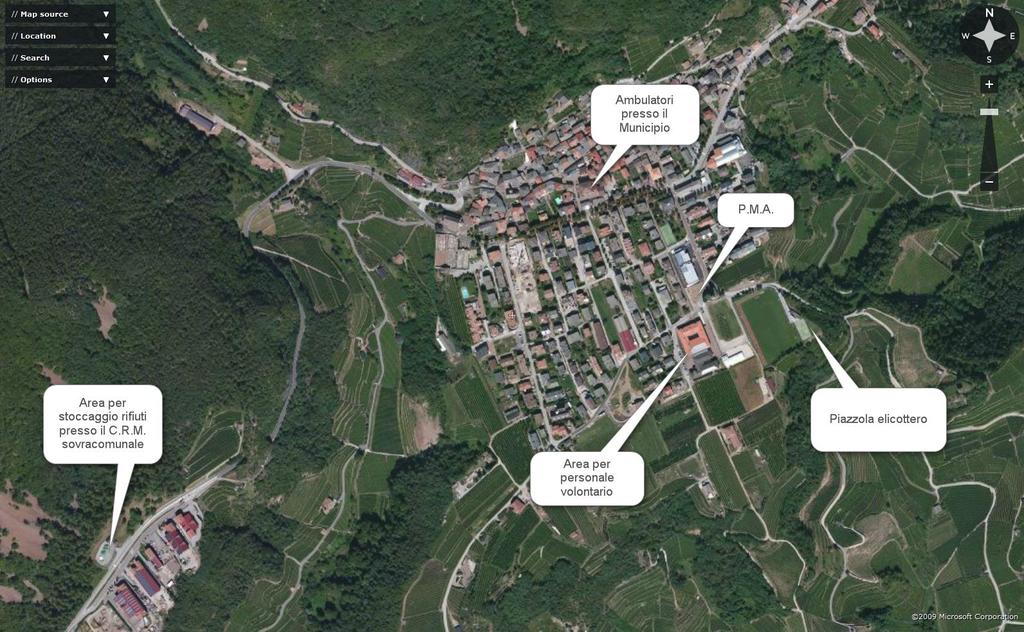 IN CASO DI TERREMOTO Cartografie con individuazione delle aree strategiche.