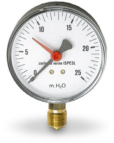 : +10 C +80 C Precisione classe : 1,6 110533 Vuotometro - Ø 63 - scala -1/ 0 bar 1 110534