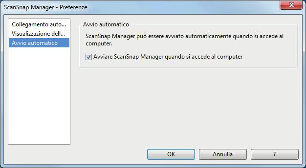 Quando non si visualizza l'icona di ScanSnap Manager Visualizzazione dell'icona di ScanSnap Manager 1. Avviare ScanSnap Manager.