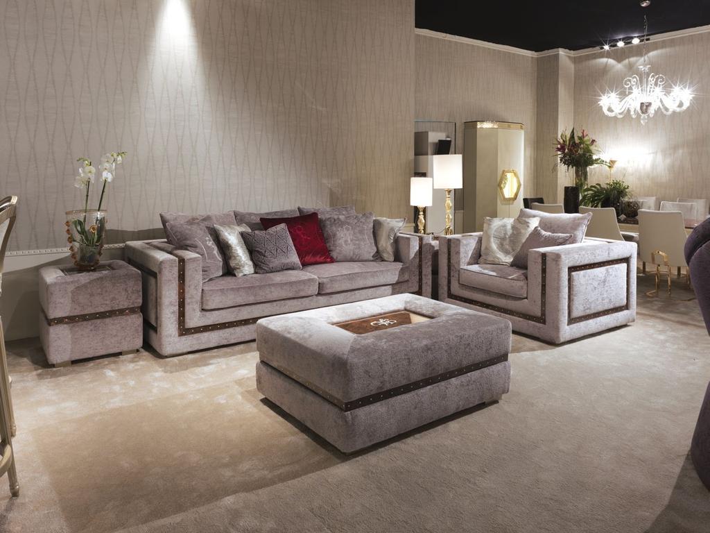 CORTES - SITTING ROOM B/2223 Divano 3 posti Sofa 3 seaters Sofà 3 places Диван 3-х местный cm 257x110x95h B/2221 Poltrona Armchair auteuil Кресло cm 133x110x95h