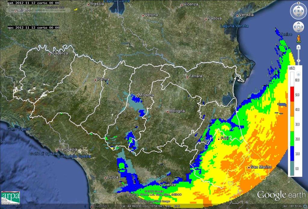 00 UTC ( a sinistra) e alle 9.