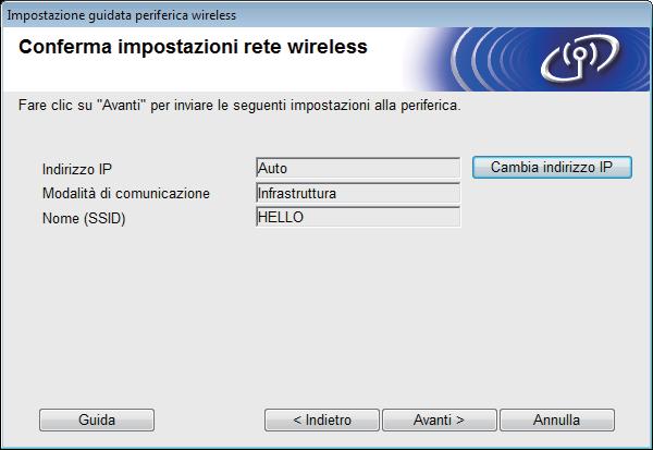 Per utenti di rete senz fili Se l rete non è onfigurt per l utentizione e l rittogrfi, verrà visulizzt l shermt ATTENZIONE.. Per ontinure l onfigurzione, fre li su OK.