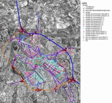 per analogia a quanto ritrovato in studi analoghi svolti in Italia. Le caratteristiche così inserite possono essere modificate arco per arco laddove la situazione locale lo richieda. In Figura 3.