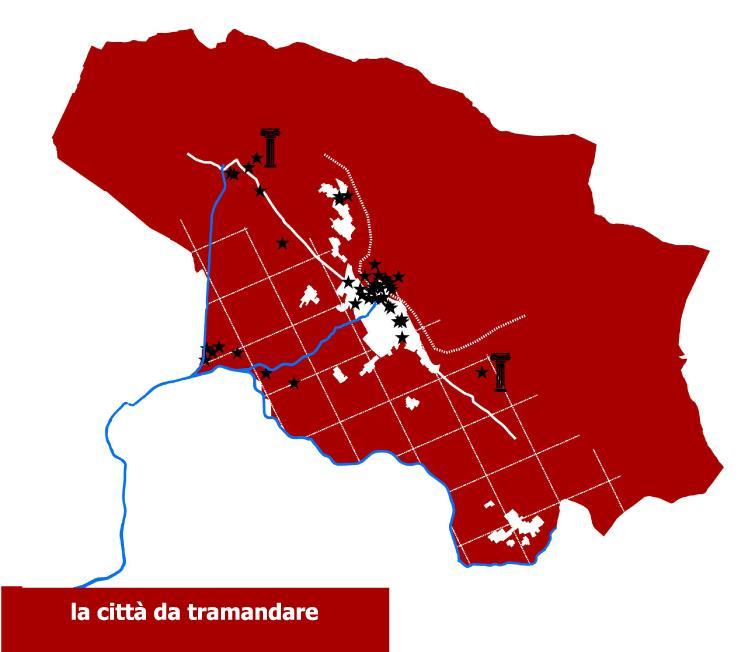 La città da tramandare comprende spazi pubblici, beni storico-culturali e luoghi in cui trovano espressione la storia della collettività e una serie di valori comuni quali l appartenenza, la