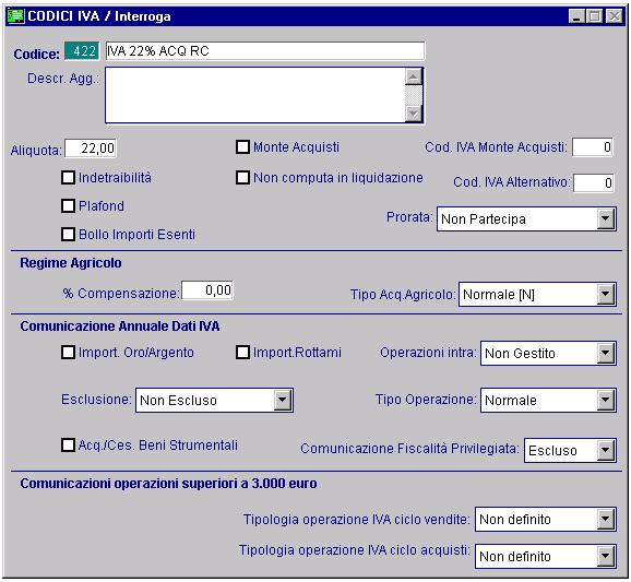 AD HOC WINDOWS INTEGRAZIONE MODULO CADI DI FATEL ACQUISTI REVERSE CHARGE Gli imponibili relativi alle fatture di acquisto reverse charge non devono essere compresi nel rigo VP2 (Totale operazioni