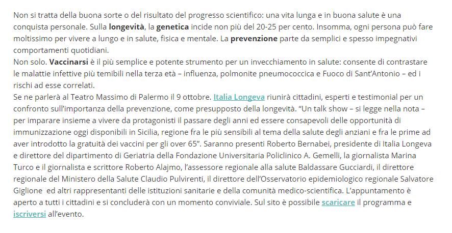 PREVENZIONE E SALUTE