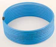 SAE/AISI 1010/1008 pipe with light blue PVC coating 6X1mm 8X1mm Rotoli da 6 m Rolls 6 mts long Rotoli da 6 m Rolls