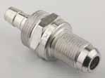 Raccordo dritto maschio Male straight plug Fornito in acciaio o ottone Supplied in steel or brass Diametro entrata tubo Inlet diameter hose Tipo di