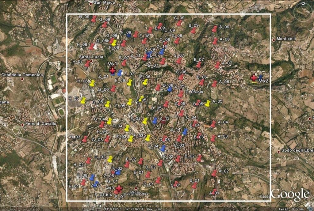 2.3 Stima della risposta di sito per la microzonazione della città di Perugia 151 denziano effetti importanti di amplificazione.