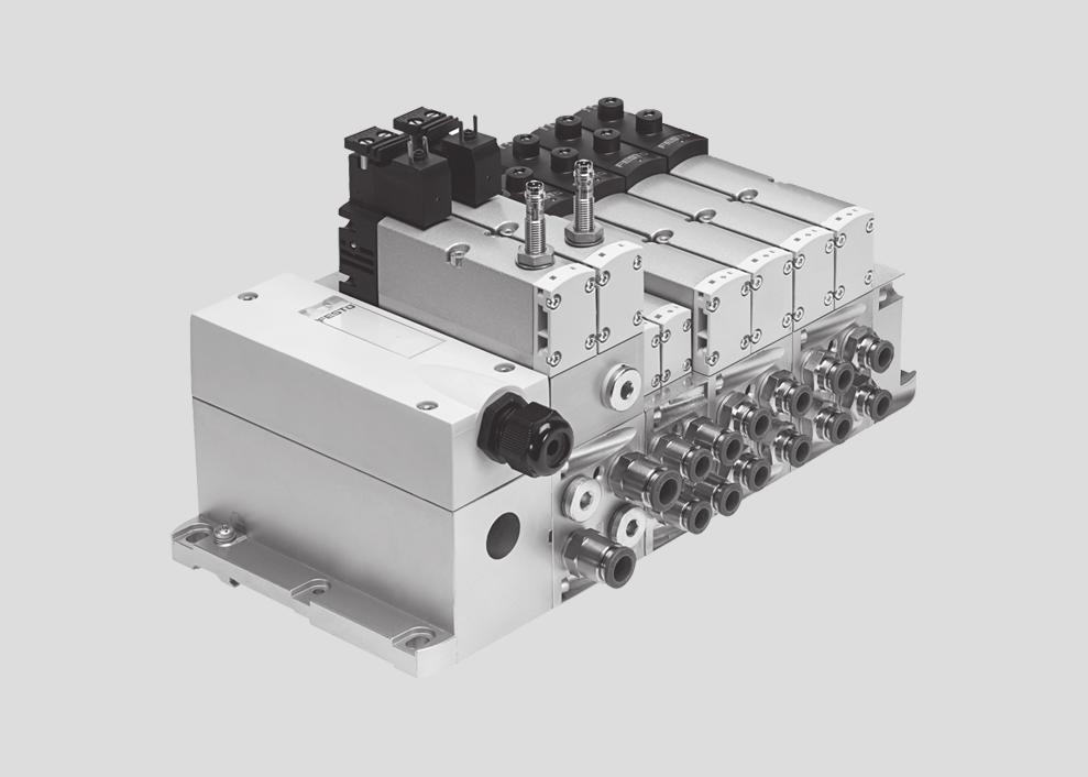 -V- Novità Unità di valvole Tipo 45 VTSA-F Foglio dati Funzione -M- Portata 950 l/min -K- Larghezza delle valvole 01: 26 mm -P- Tensione 24 V cc -L- Pressione d esercizio 3.