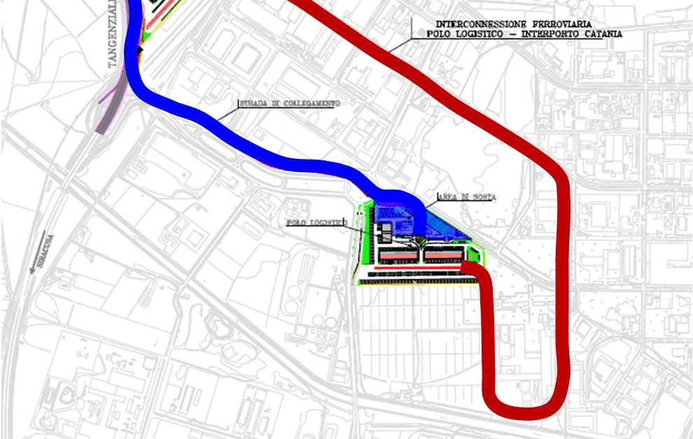 L Interconnessione stradale consente un collegamento dedicato tra Polo Logistico, Polo Intermodale e Asse dei Servizi attraverso la strada di collegamento dedicata (II Fase