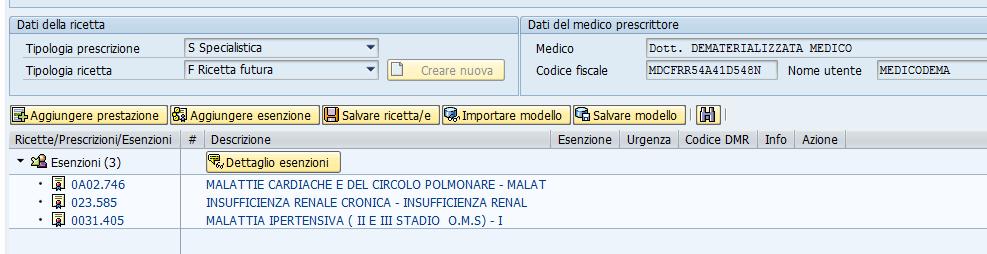 GESTIONE RICETTA DEMA: Importazione dei Modelli E possibile importare i modelli