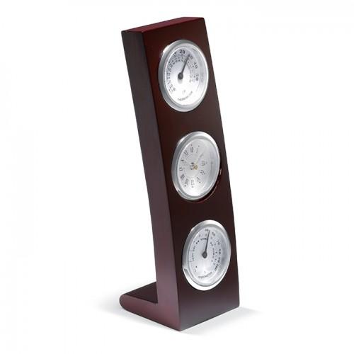 Codice: 16.3185 rologica 3in1 orologio, igrometro e termometro in supporto verticale di legno. 1 pila bottone inclusa.