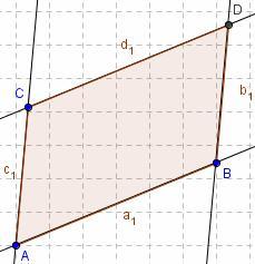 Esercizio n 3: disegno del parallelogramma Tracciare una retta AB passante per due punti, poi prendere un punto C esterno alla retta e tracciare per esso la parallela alla retta AB.
