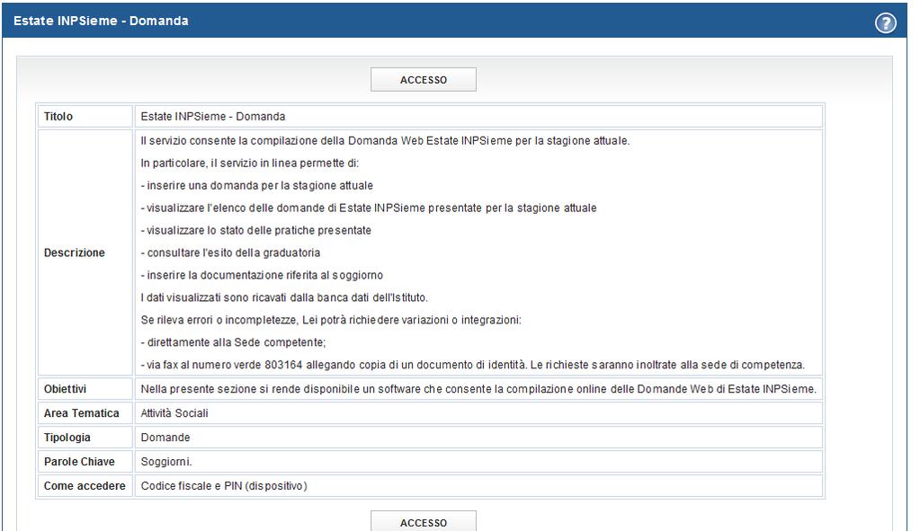 Pagina 6 Accedendo alla procedura, sarà possibile: