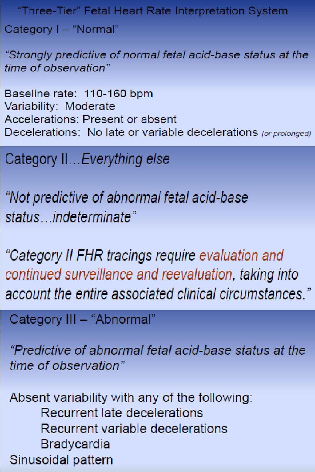 baseline variability with no recurrent decelerations -Marked baseline variability