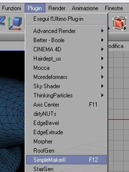 Passo 4 Con l oggetto delfino selezionato richiamiamo il plug-in dal menù omonimo.