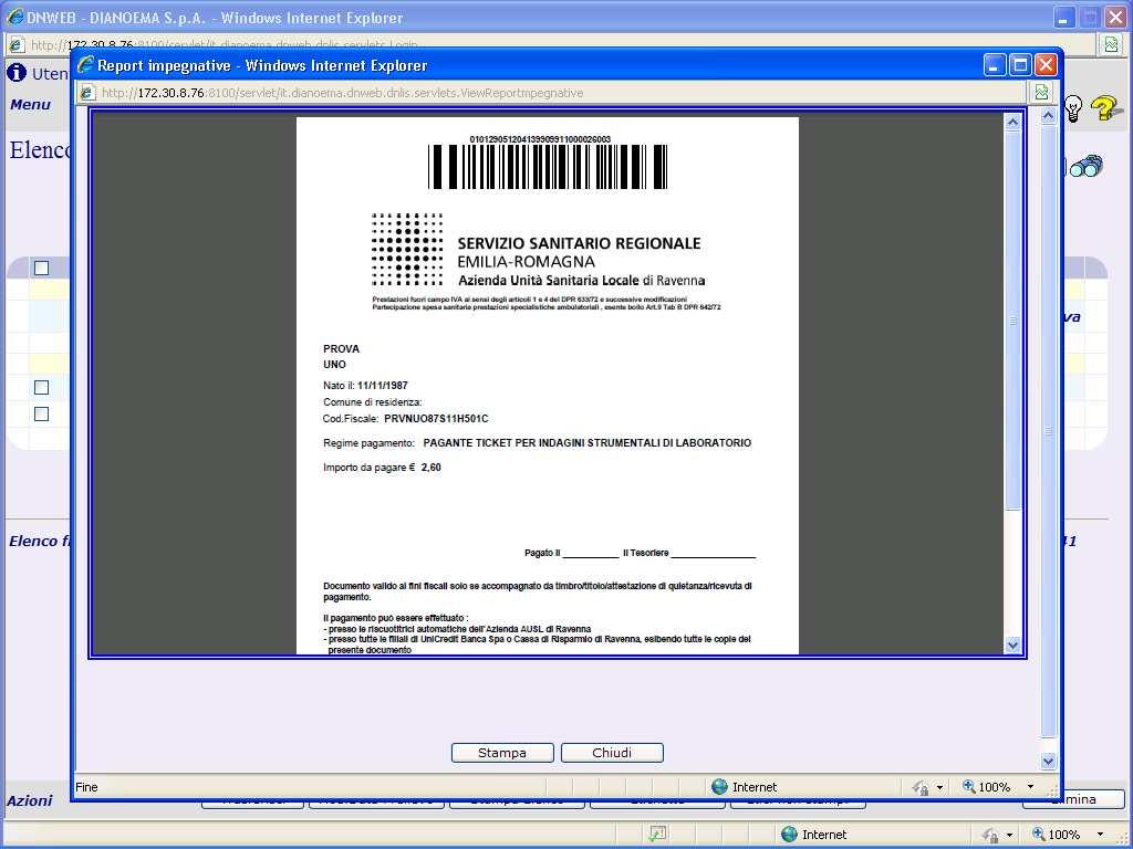 Pag. 44 Dall Elenco richieste del reparto o dall Elenco richieste del paziente è possibile stampare le etichette e trasferire