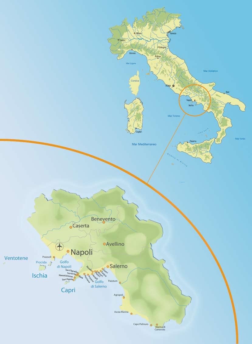 Campania. Tempi e distanze tra le località della Campania. I tempi dei tragitti in auto possono aumentare a seconda delle condizioni del traffico.